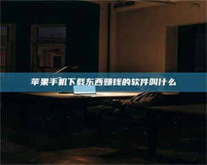 焦作苹果手机下载东西赚钱的软件叫什么 第1张